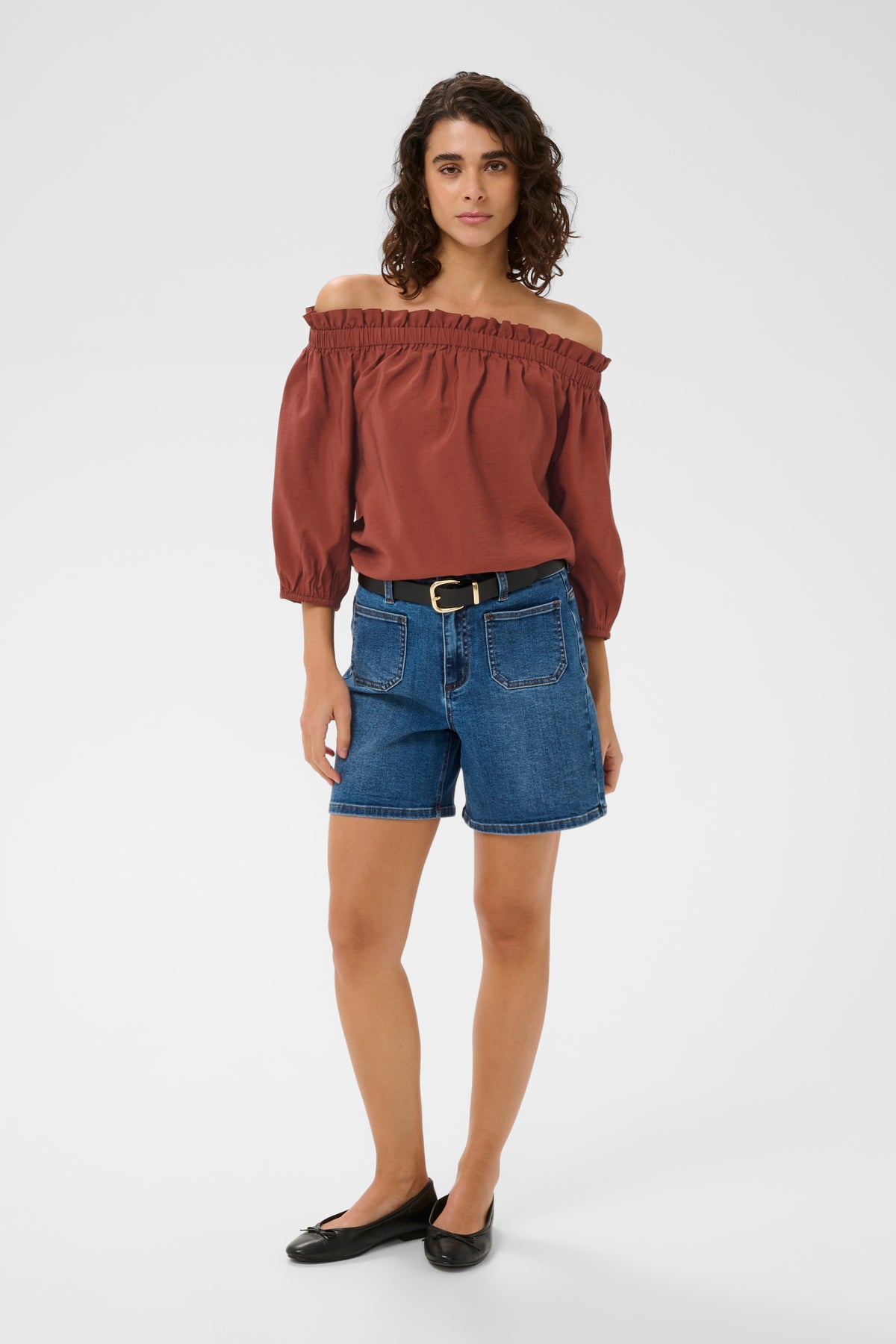 Kaffe KaNeema Henna Off the Shoulder Blouse