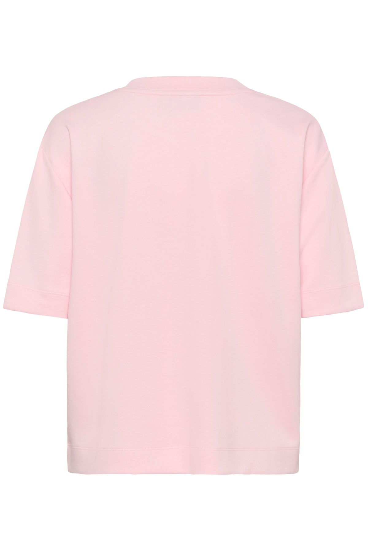 Kaffe KaAnnie Ballerina Pink Boxy Fit T-Shirt with Embroidered Flower, 10511796