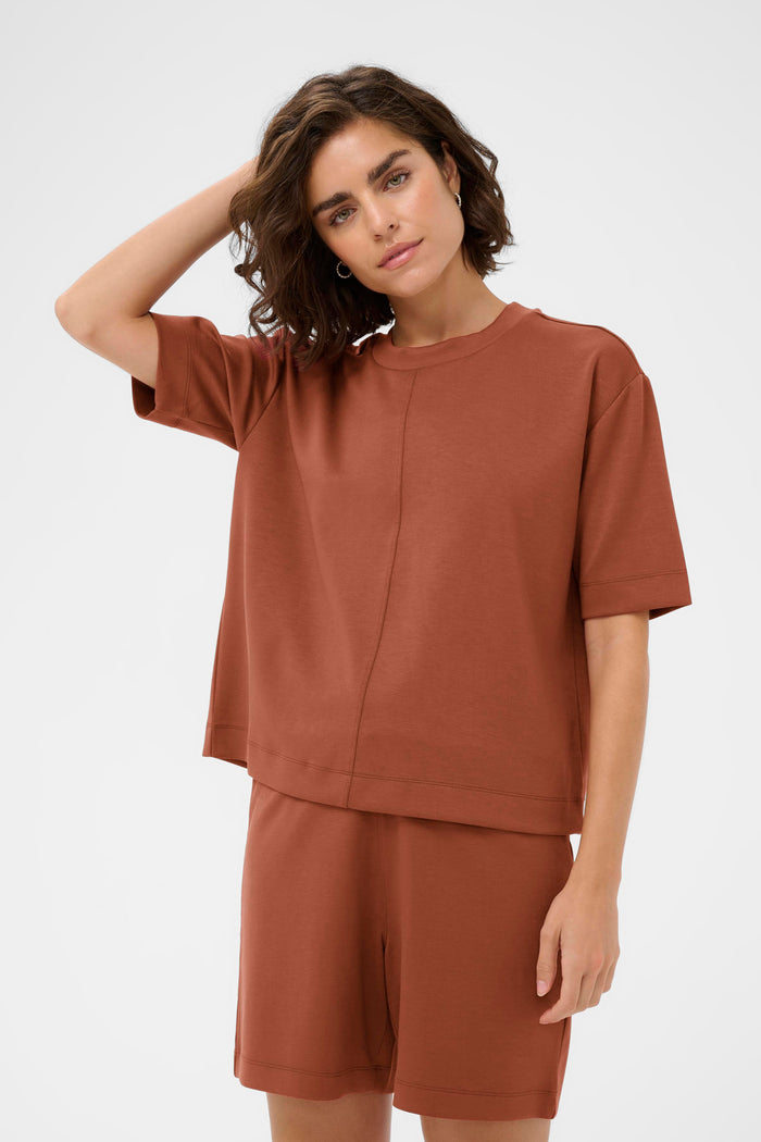 Kaffe Kaannie Henna Modal Boxy Fit T-Shirt, 10511809