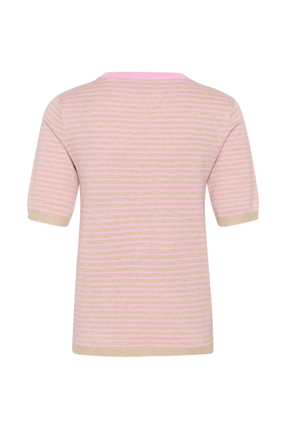 Kaffe Kalizza Feather Beige /Candy Striped Knit with Candy Pink Trim, 10511826