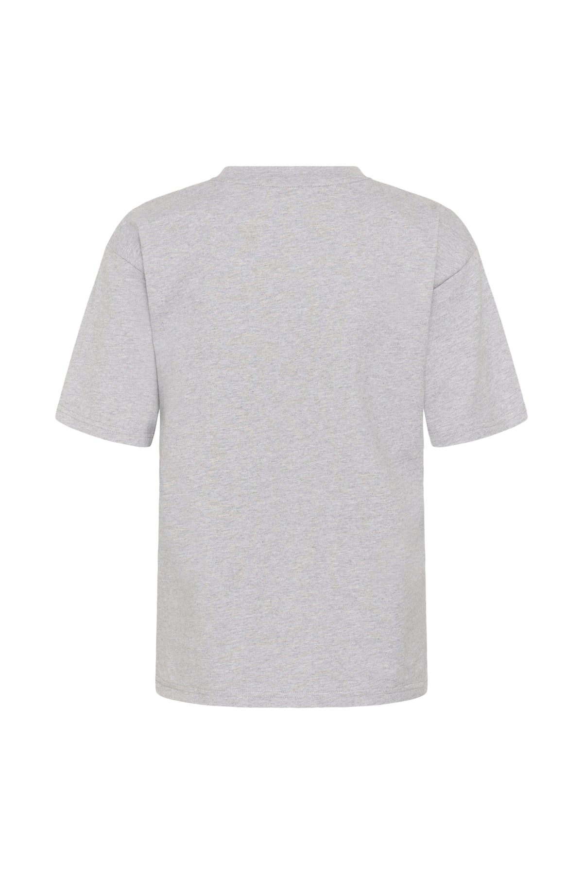 Kaffe Kagloria Grey Melange T-Shirt with Lace Heart