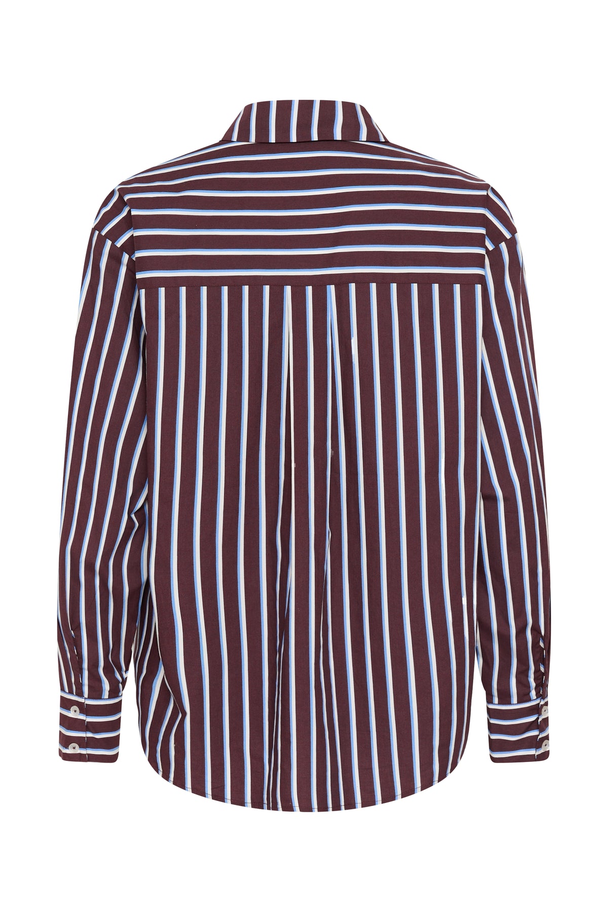 KAFFE Kagavina Fudge Oversized Shirt with Provence Blue/White Stripe