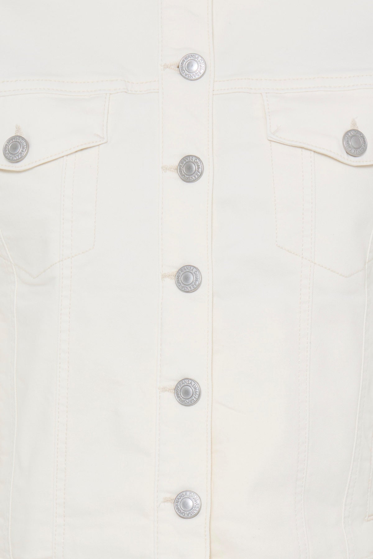 Fransa FrVotwill Whisper White Soft Stretch Denim Jacket