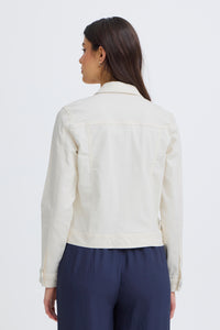 Fransa FrVotwill Whisper White Soft Stretch Denim Jacket