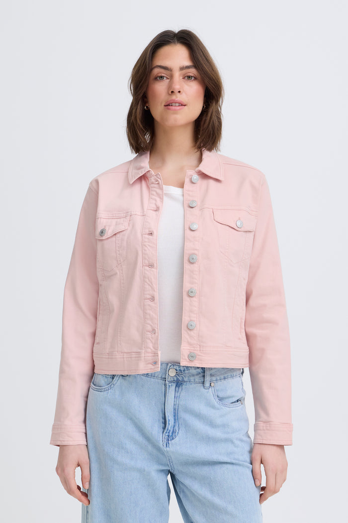 Fransa FrVotwill Lotus Pink Soft Stretch Denim Jacket, 20609189