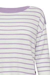 Fransa Frlilli Viola Stripe Button Knit, 20611733