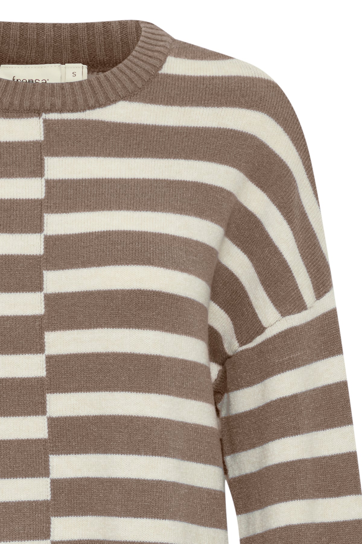 Fransa Frbitte Walnut Mix Stripe Oversized Knit, 20612456