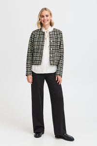 Fransa Frkamilu Black Mix Pearl Button Boucle Jacket, 20614880