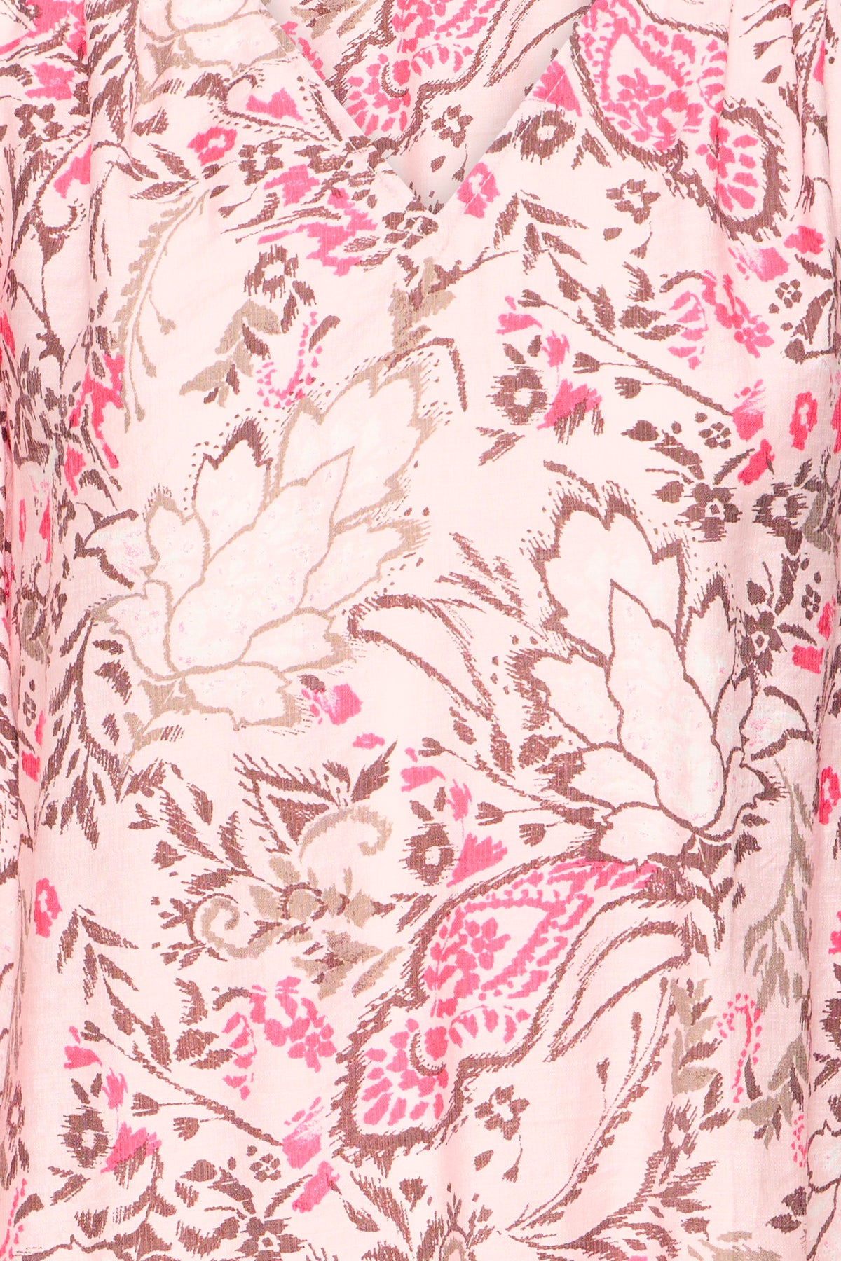 Fransa FrAriana Lotus Pink Floral Print V-Neck Blouse, 20615424