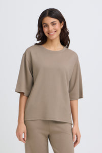 Fransa FrAurora Taupe Modal Oversized T-Shirt, 20615492