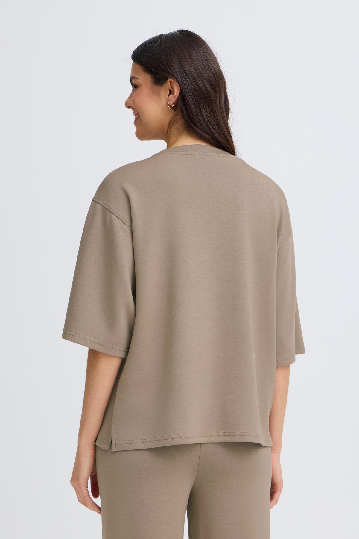 Fransa FrAurora Taupe Modal Oversized T-Shirt, 20615492
