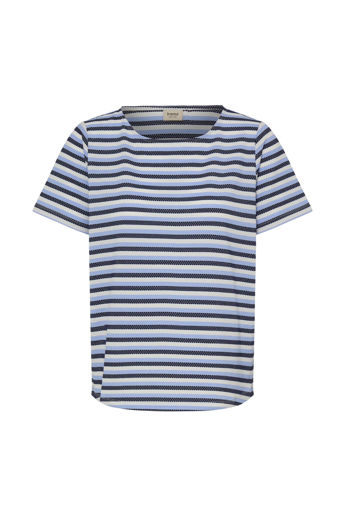 Fransa FrJosie Hydrangea Blue Stripe T-Shirt