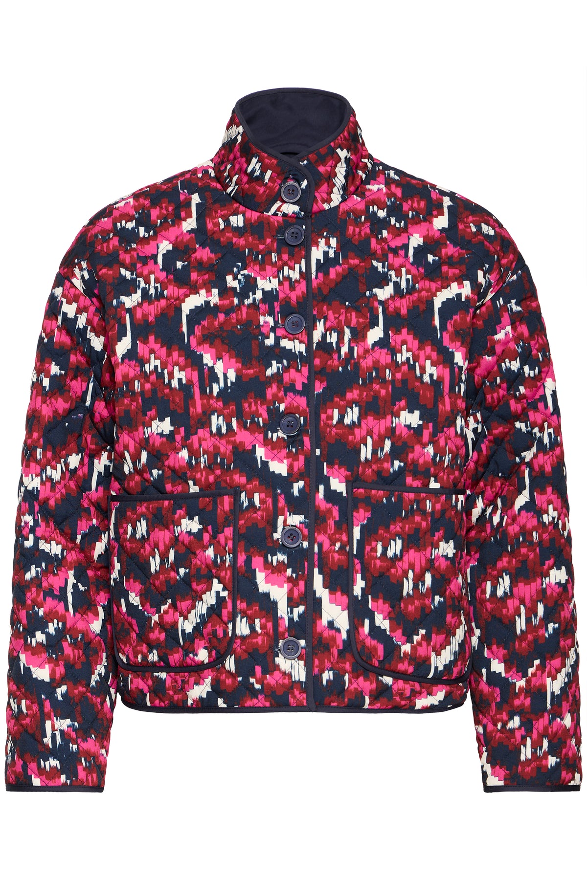 Fransa FrClaudine Very Berry Printed Quilted Jacket, 20617085