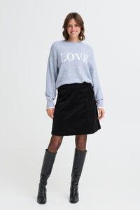 Fransa FrFlorence Infinity Blue Supersoft 'LOVE' Knit