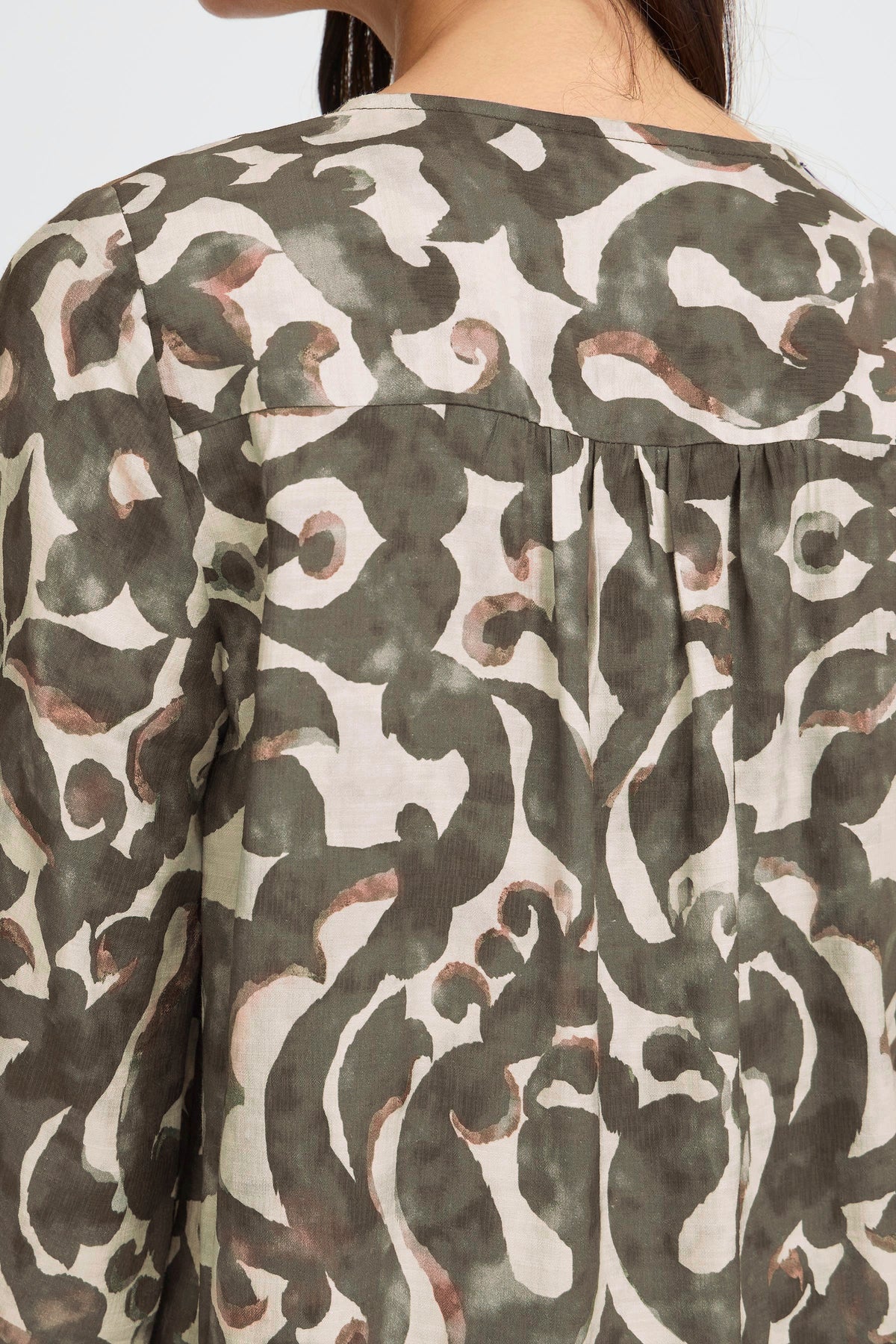 Fransa FrAriana Smokey Olive Printed Blouse, 20617394
