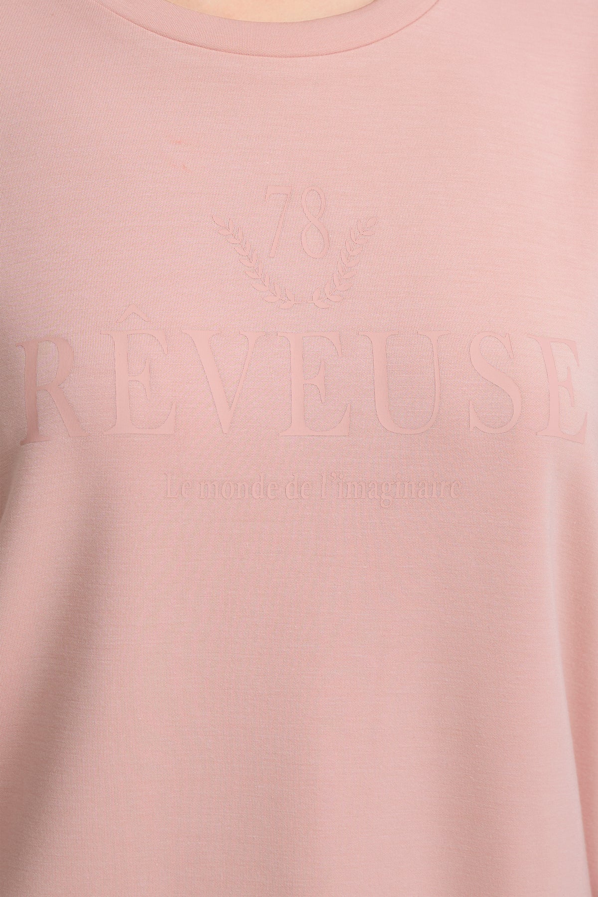 Fransa FrAurora Blush Rose Modal Logo Sweatshirt