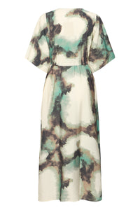 Fransa FrAyla Marble Creme De Menthe Printed V-Neck Maxi Dress