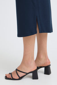 Fransa FrAurora Navy Blazer Modal Midi Skirt