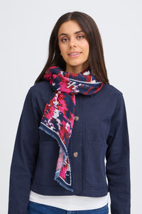 Fransa FrPlisea Very Berry Printed Plisse Scarf, 20617648