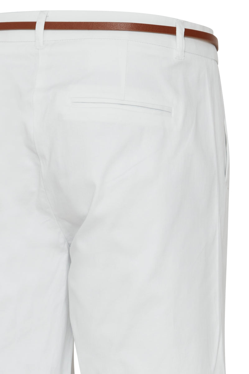 B.Young Bydays Marshmallow White Chino Shorts with Belt, 20805588