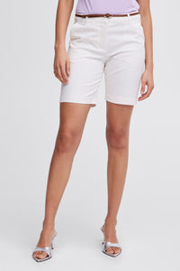 B.Young Bydays Marshmallow White Chino Shorts with Belt, 20805588