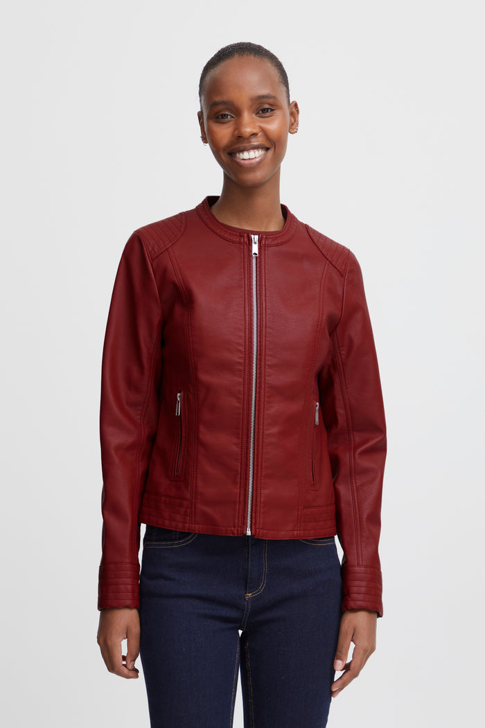 B.Young Byacom Pomeagrante Faux Leather Jacket, 20809396