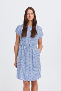 B.Young ByMmjoella Medieval Blue Relaxed Fit Knee Length Dress, 20811226