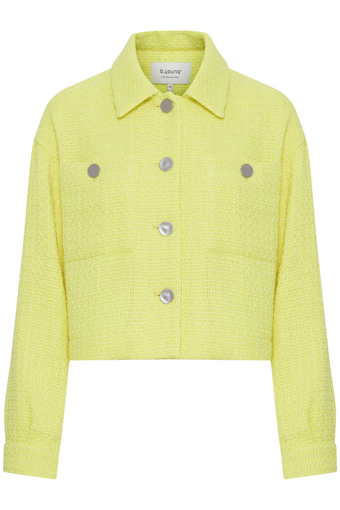 B.Young Bydadena Sunny Lime Cropped Boucle Jacket, 20814270