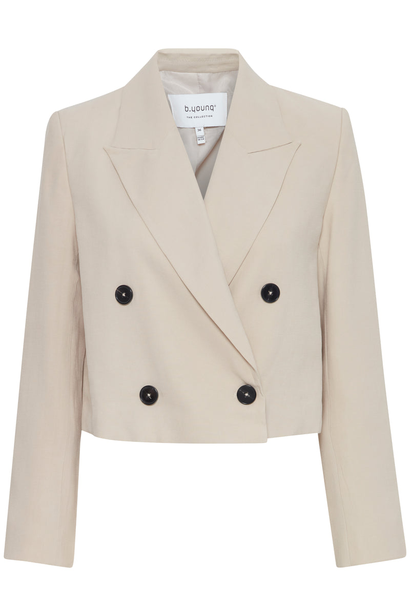 B.Young Bydalano Cement Cropped Blazer