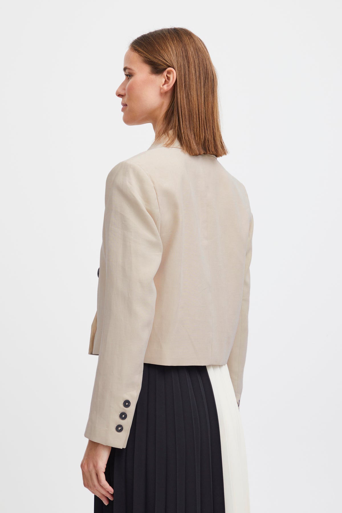 B.Young Bydalano Cement Cropped Blazer