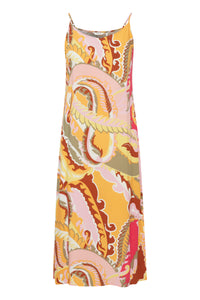 B.Young Bymmjoella Yarrow Pink Paisley Mix Slip Midi Dress, 20814536