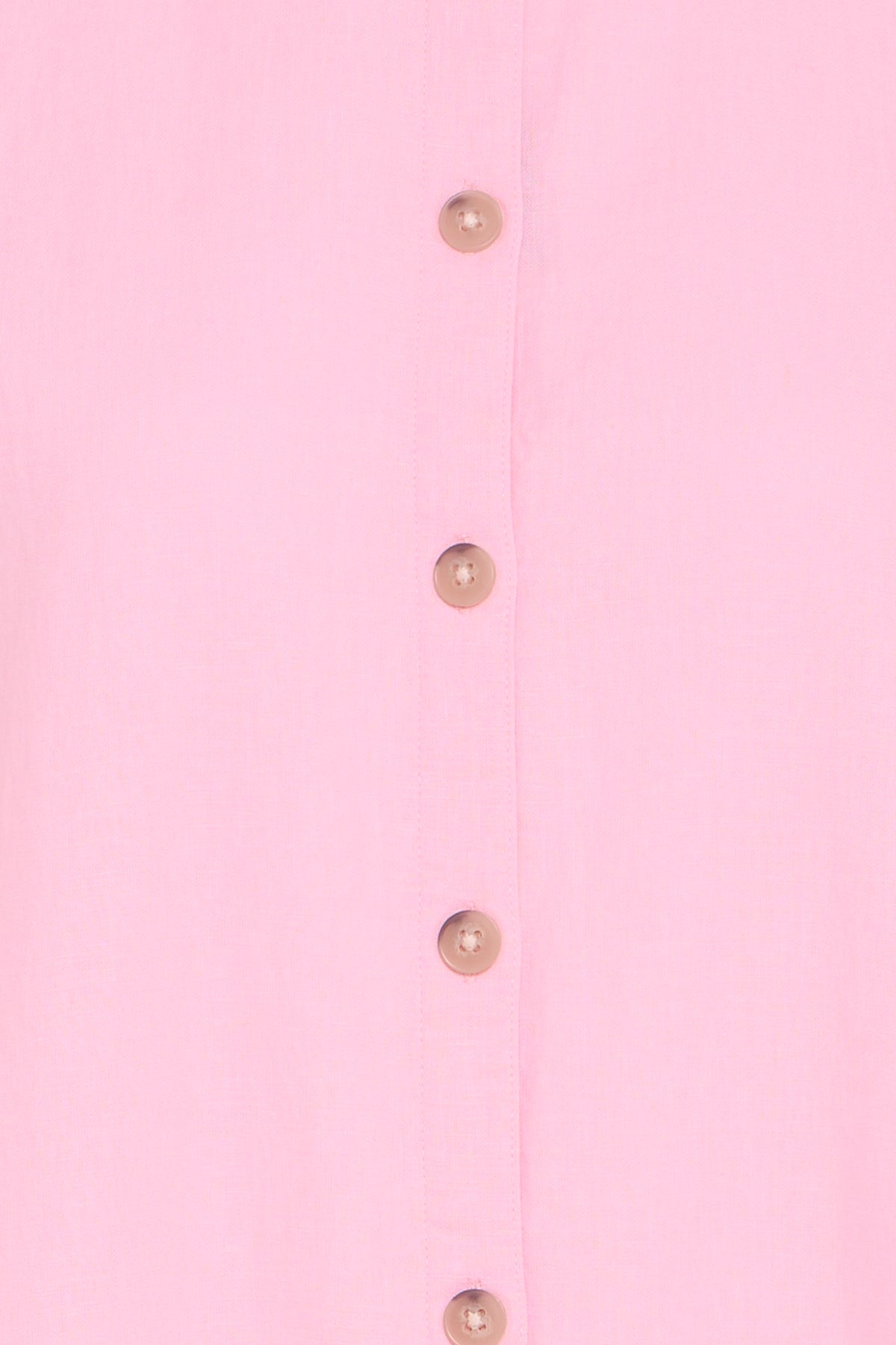 B.Young ByFalakka Parfait Pink Short Sleeve Linen Blend Midi Dress, 20814553