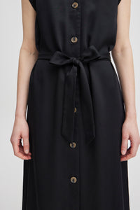 B.Young Byilini Black Button Midi Dress