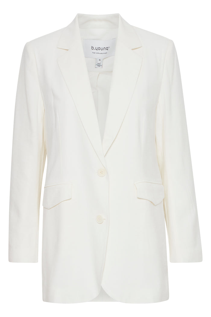 B.Young ByErika Marshmallow Longline Classic Blazer, 20814861