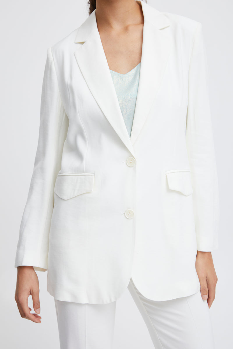 B.Young ByErika Marshmallow Longline Classic Blazer, 20814861