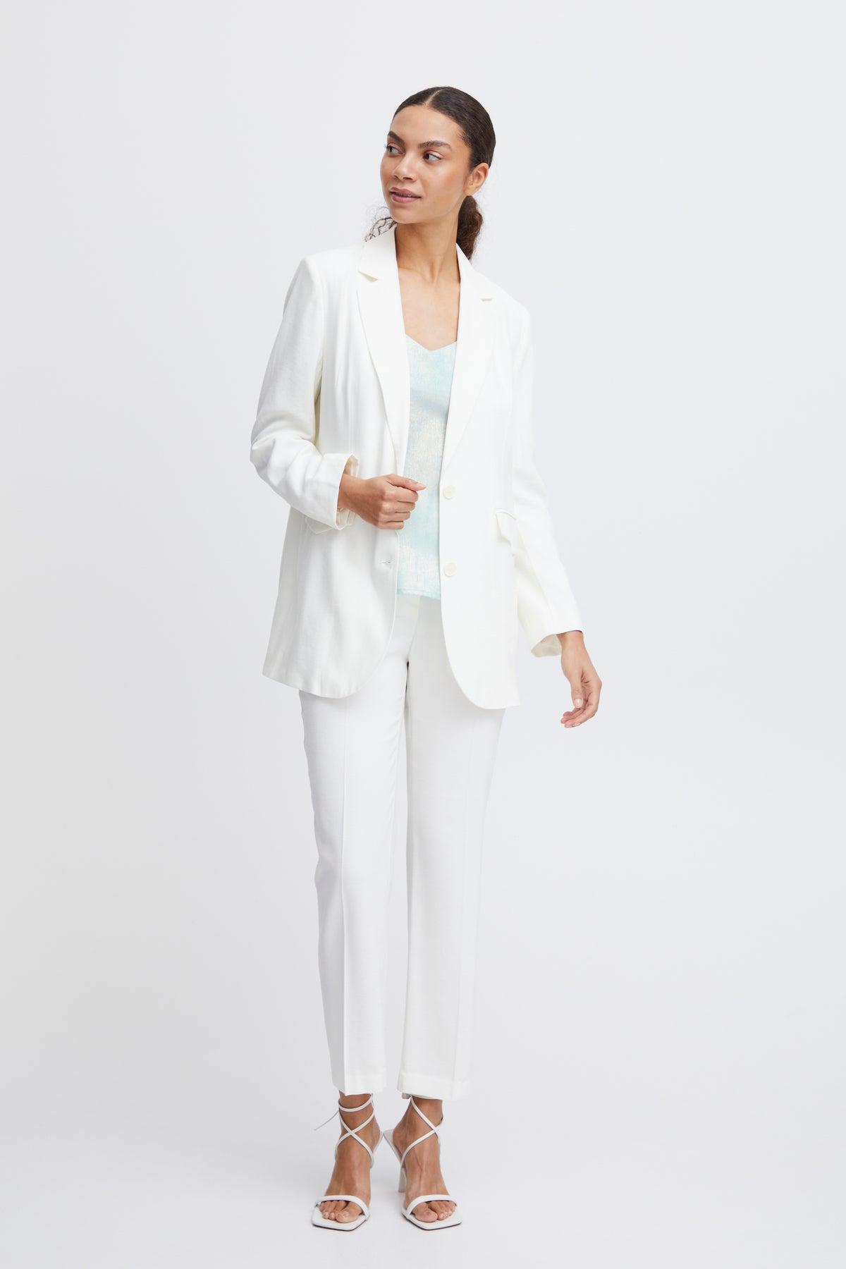 B.Young ByErika Marshmallow Longline Classic Blazer, 20814861