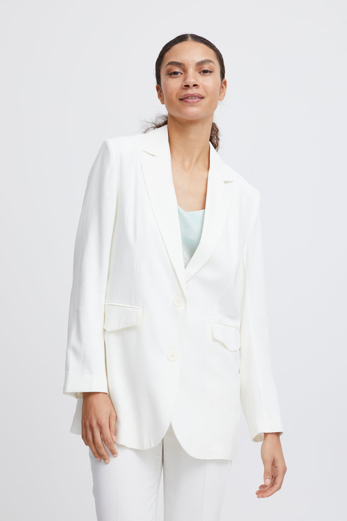 B.Young ByErika Marshmallow Longline Classic Blazer, 20814861