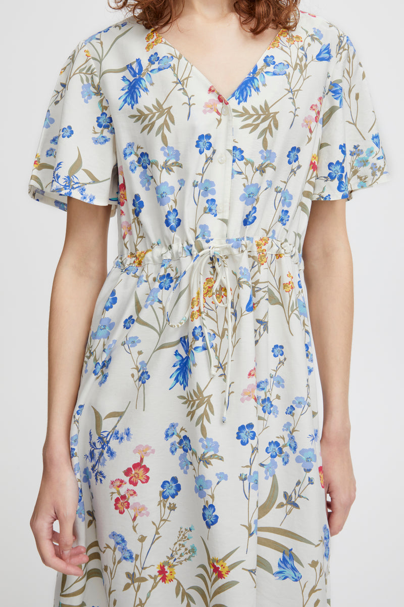 B.Young Byimilda Marshmallow Floral Printed Button Dress, 20815090