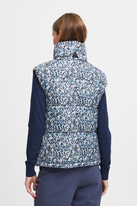 B.Young ByBomilla Dusty Blue Flower Print Gilet, 20815104 