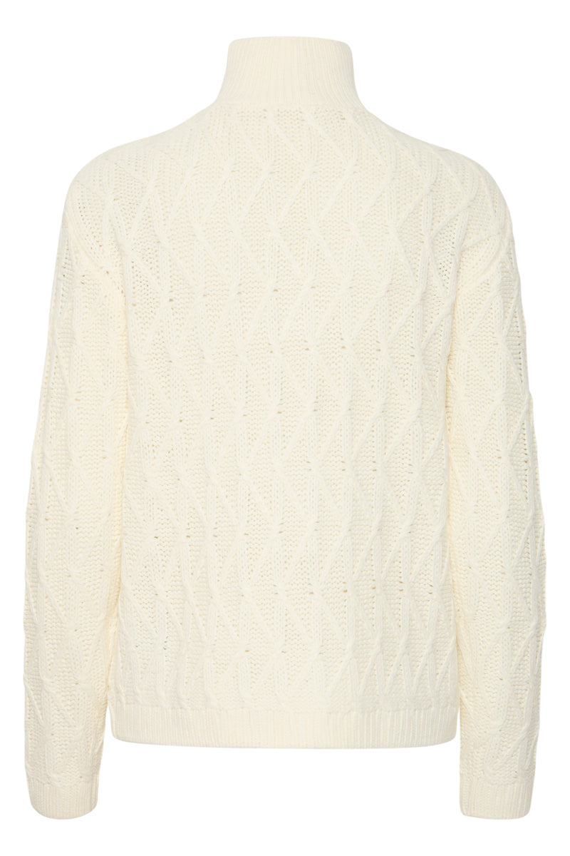 B.Young Byotinka Marshmallow Knitted Half Zip Jumper, 20815275