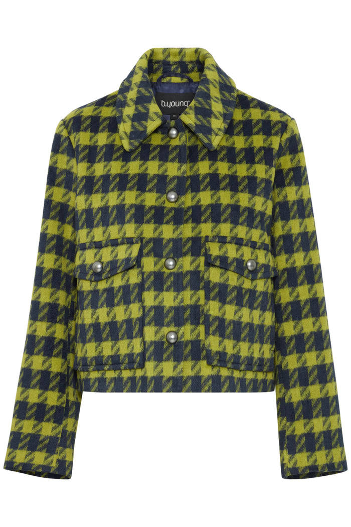 B.Young Bycays Navy Blazer Houndstooth Oversized Jacket