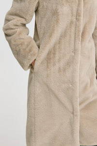 B.Young Bycalino String Beige Faux Fur Coat, 20815494