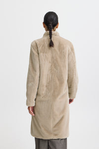 B.Young Bycalino String Beige Faux Fur Coat, 20815494