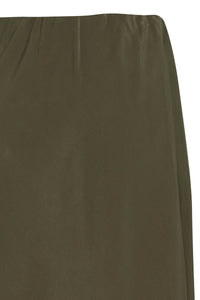 B.Young ByDolora Olive Night Satin Ankle Length Slip Skirt, 20815584