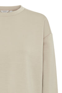 B.Young Bypusti String Beige Long Sleeve Modal Sweatshirt, 20815707