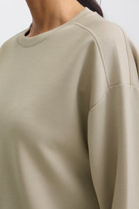 B.Young Bypusti String Beige Long Sleeve Modal Sweatshirt, 20815707