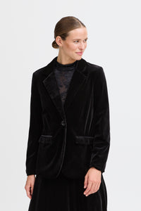 B.Young ByPerlina Black Velvet Blazer, 20815932