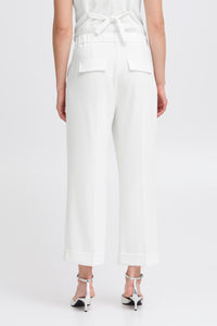 B.Young ByDeceri Marshmallow White Cuff Trousers, 20816464