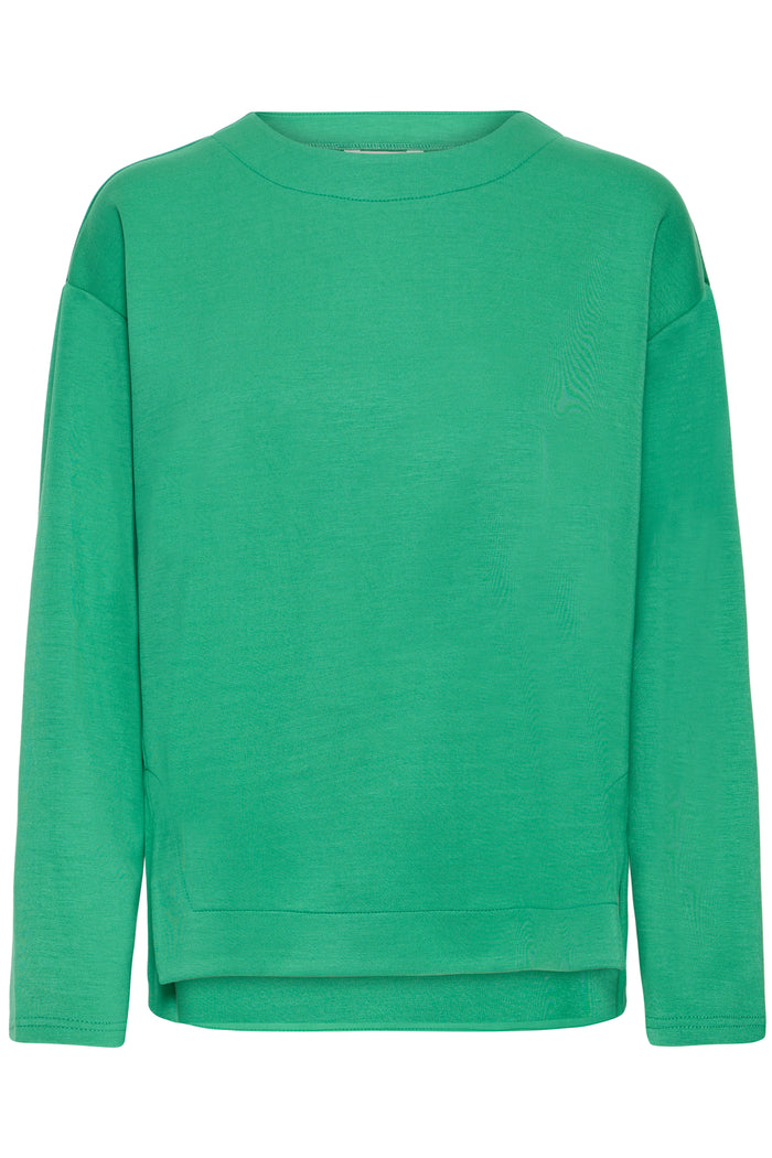 B.Young ByPusti Leprechaun Green Modal Dipped Hem Top, 20818436