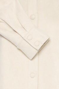 B.Young ByTomira Beige Laser Cut Shirt Jacket